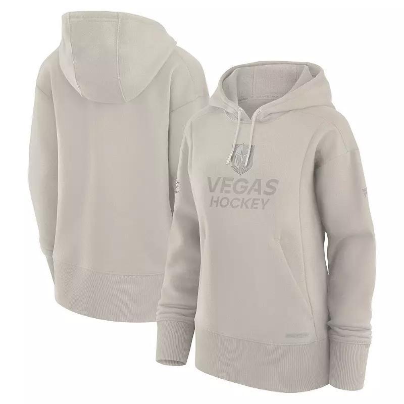 Women's Fanatics Cream Vegas Golden Knights Authentic Pro Road Pullover Hoodie, Size: XS, Lvk Beige Product Image