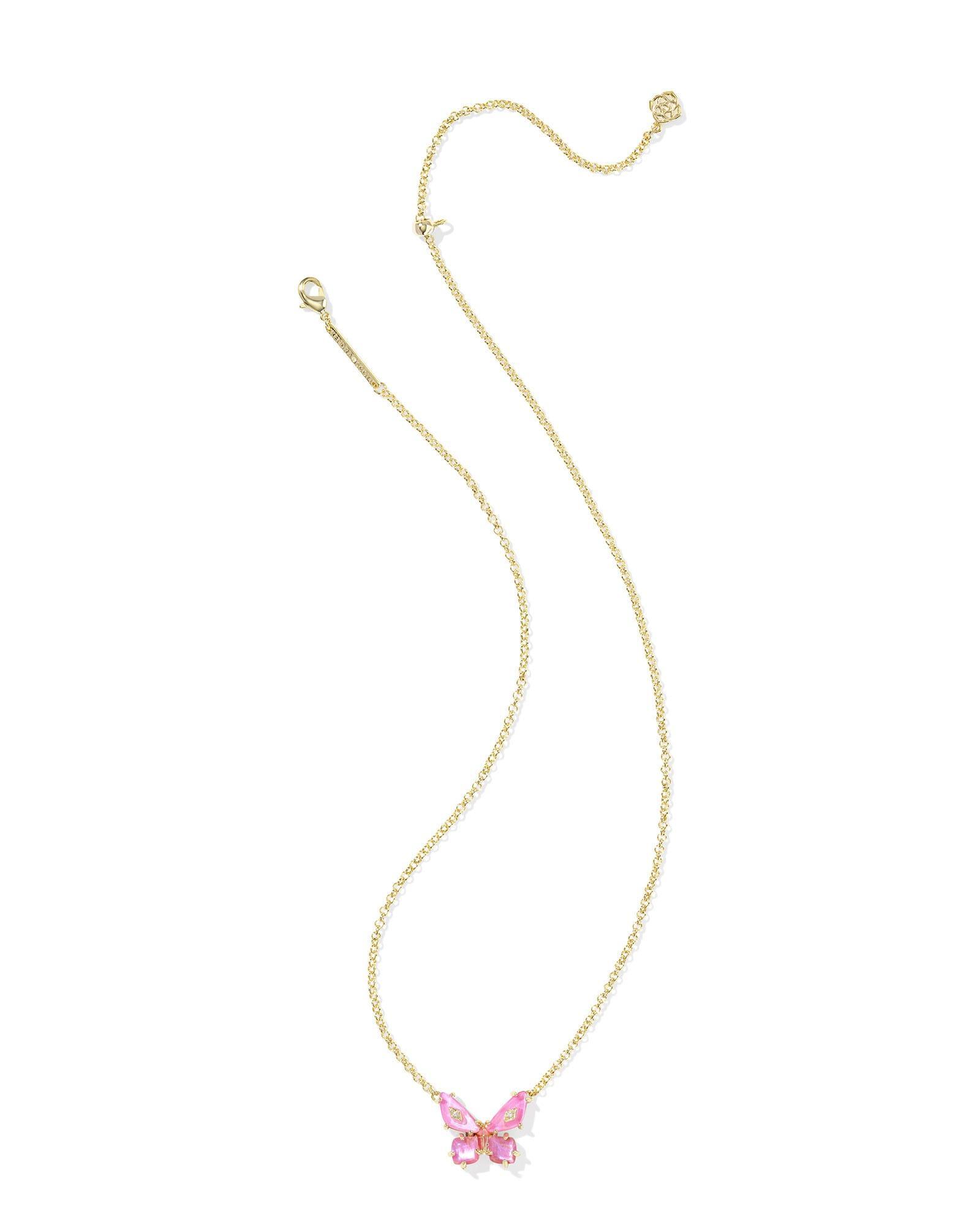 Bianca Butterfly Gold Short Pendant Necklace Product Image
