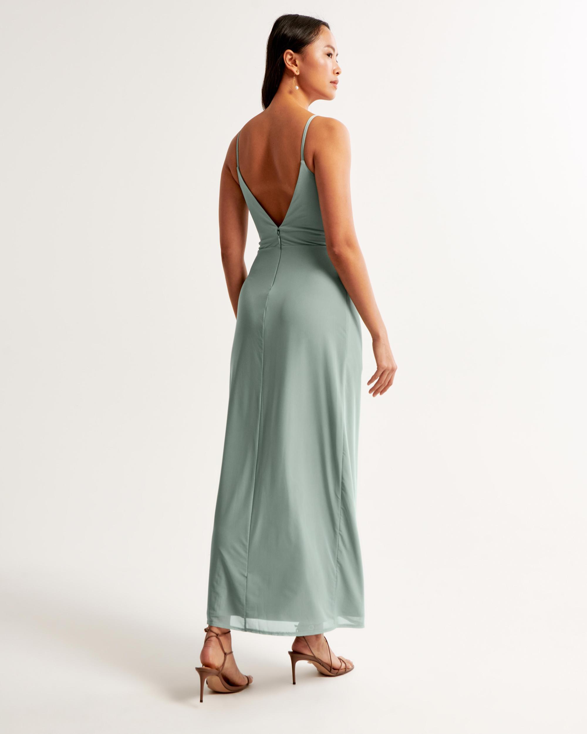 Mesh Twist Wrap Maxi Dress Product Image