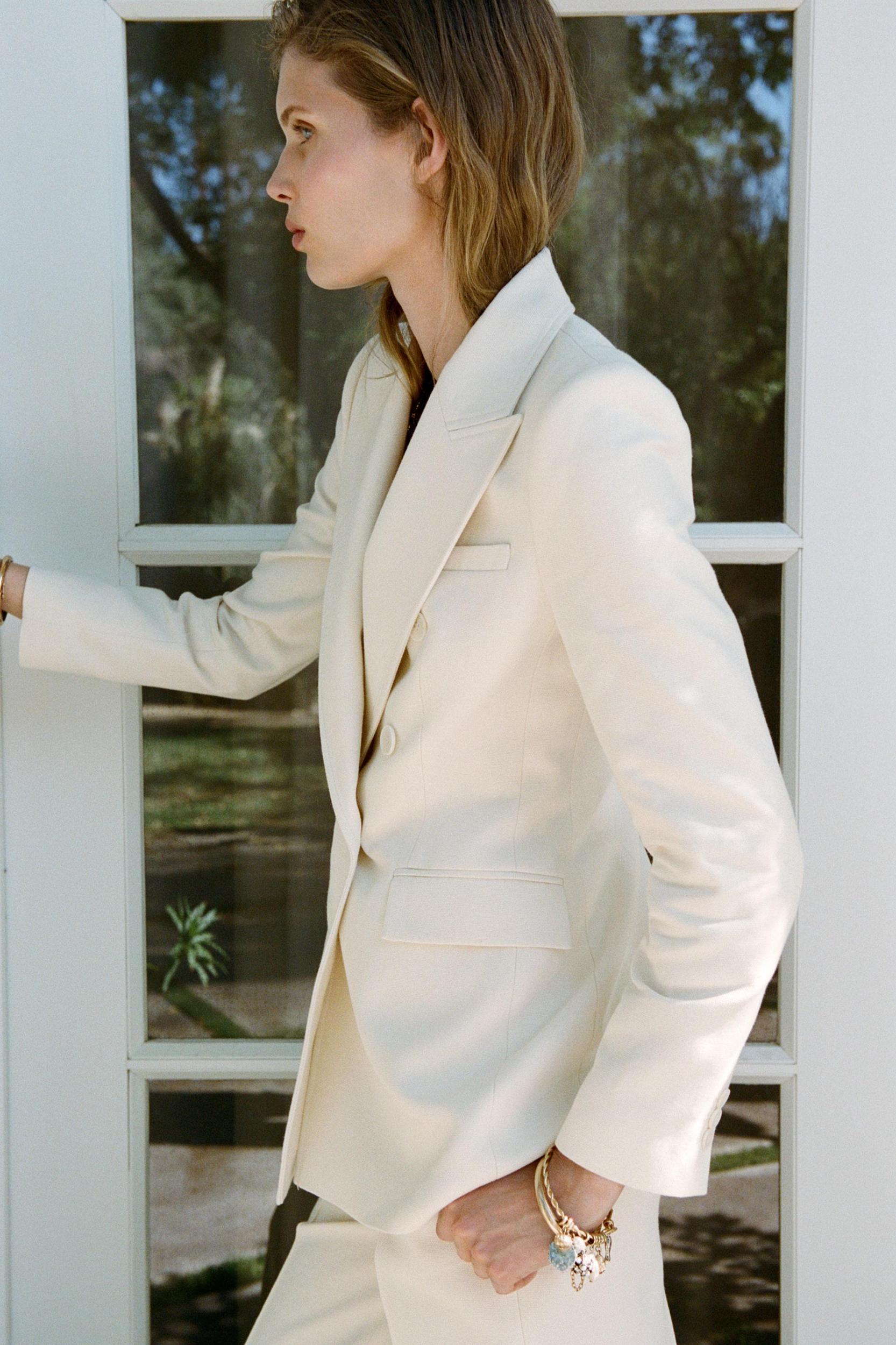 DOUBLE BREASTED LONG BLAZER Product Image