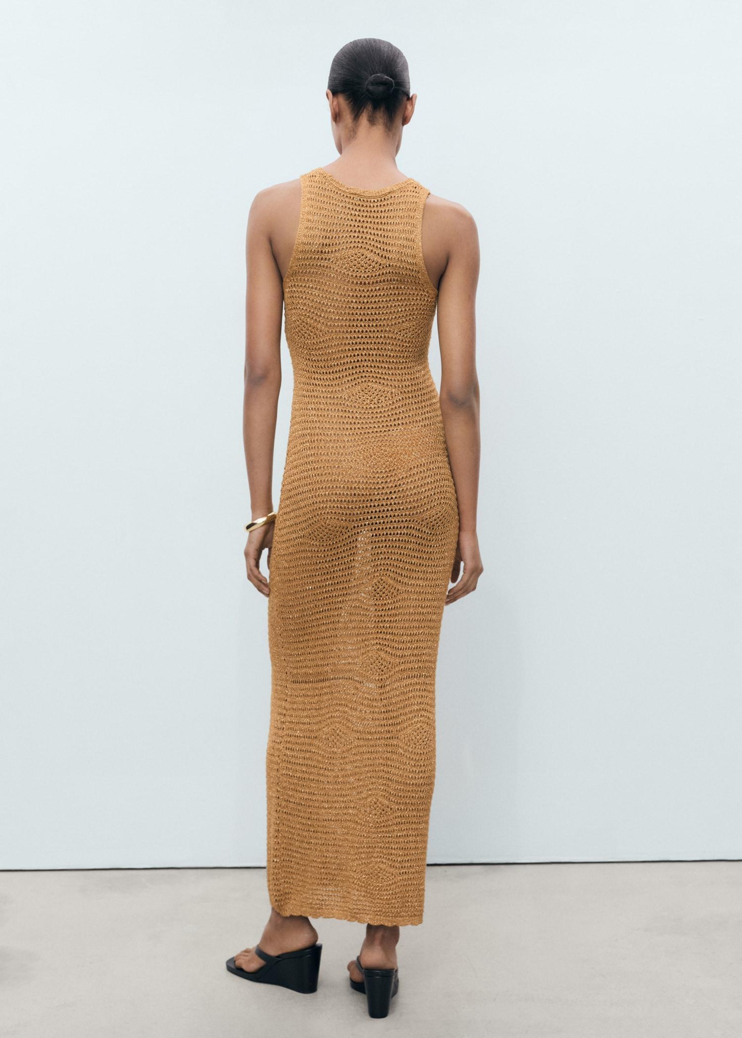 Openwork lurex dress - Women | MANGO USA Product Image