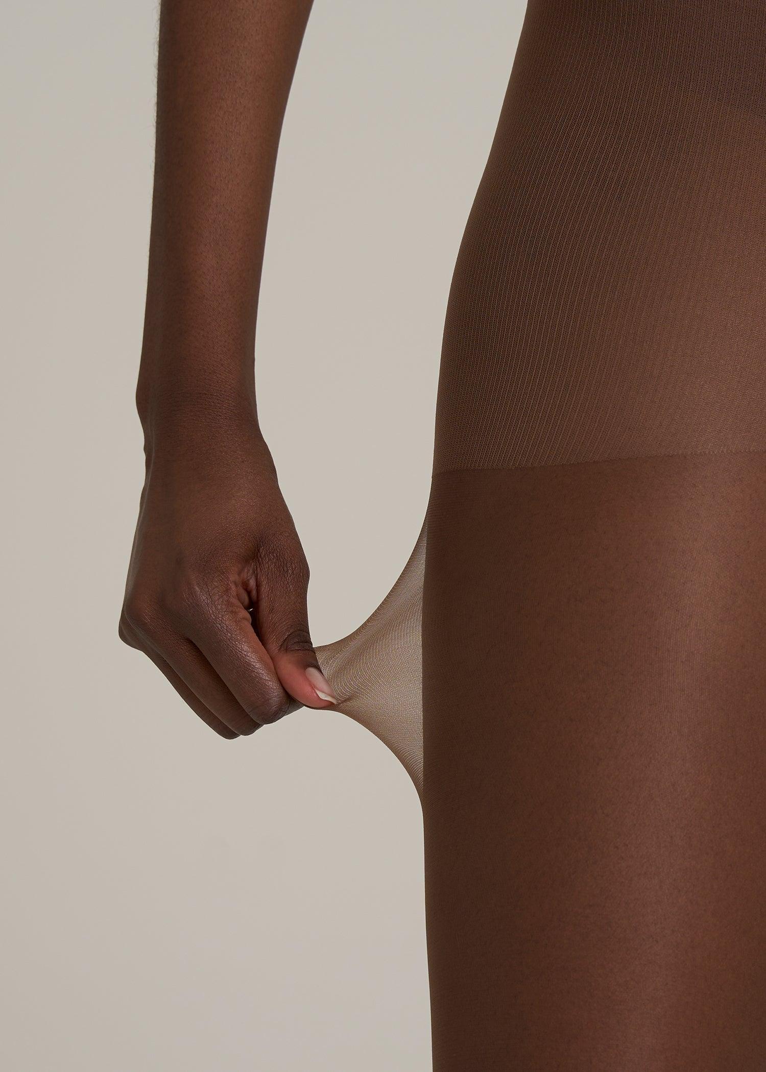Ultra Sheer Pantyhose for Tall Women in Soft Cocoa Product Image