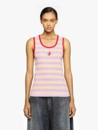 CONTRAST TRIM STRIPED VEST in pink | JW Anderson US  Product Image