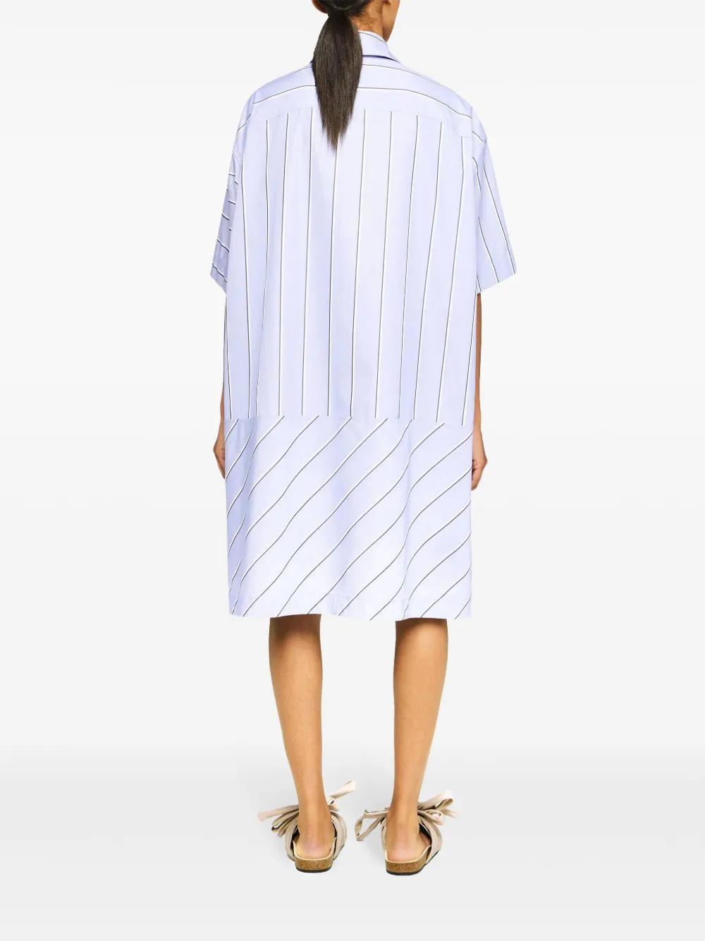 JW ANDERSON High-low Hem Shirt Dress In Glacier Blue Product Image