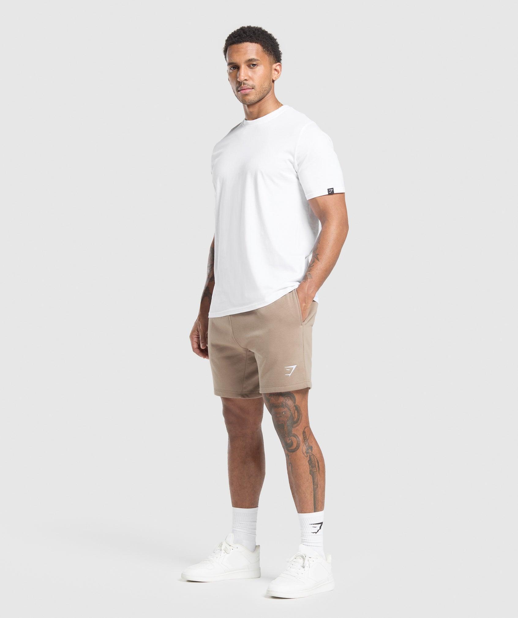 Gymshark Crest 7" Shorts - Lifestyle Brown Male Product Image