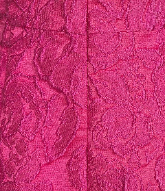 Trina Turk Chiara Sweet Heart Jacquard Round Neck Sleeveless Bubble Hem Dress Product Image