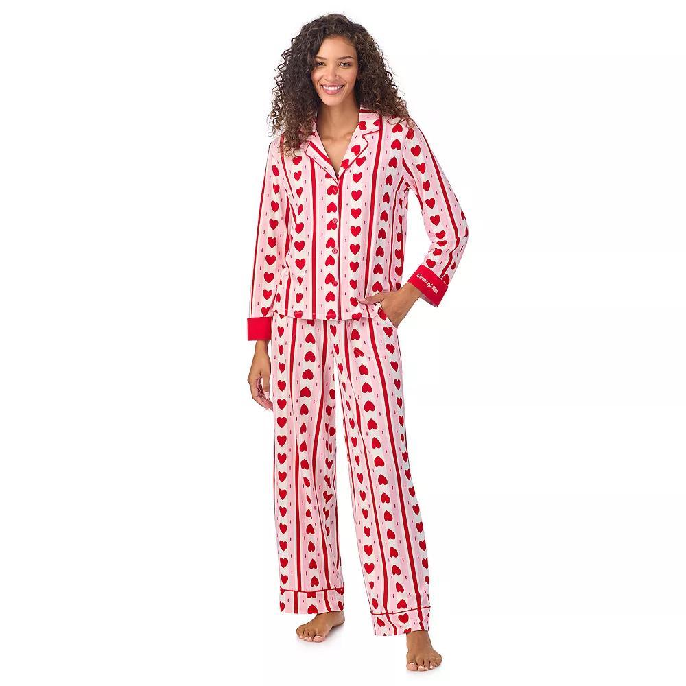 Women's Beauty Sleep Social Long Sleeve Pajama Shirt & Pajama Pants Sleep Set, Girl's, Size: XL, Queen Of Hearts Product Image