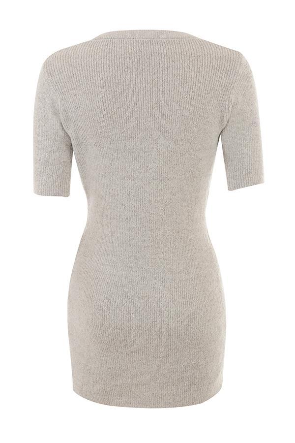 Opal Oatmeal Ribbed Knit Cardigan Product Image