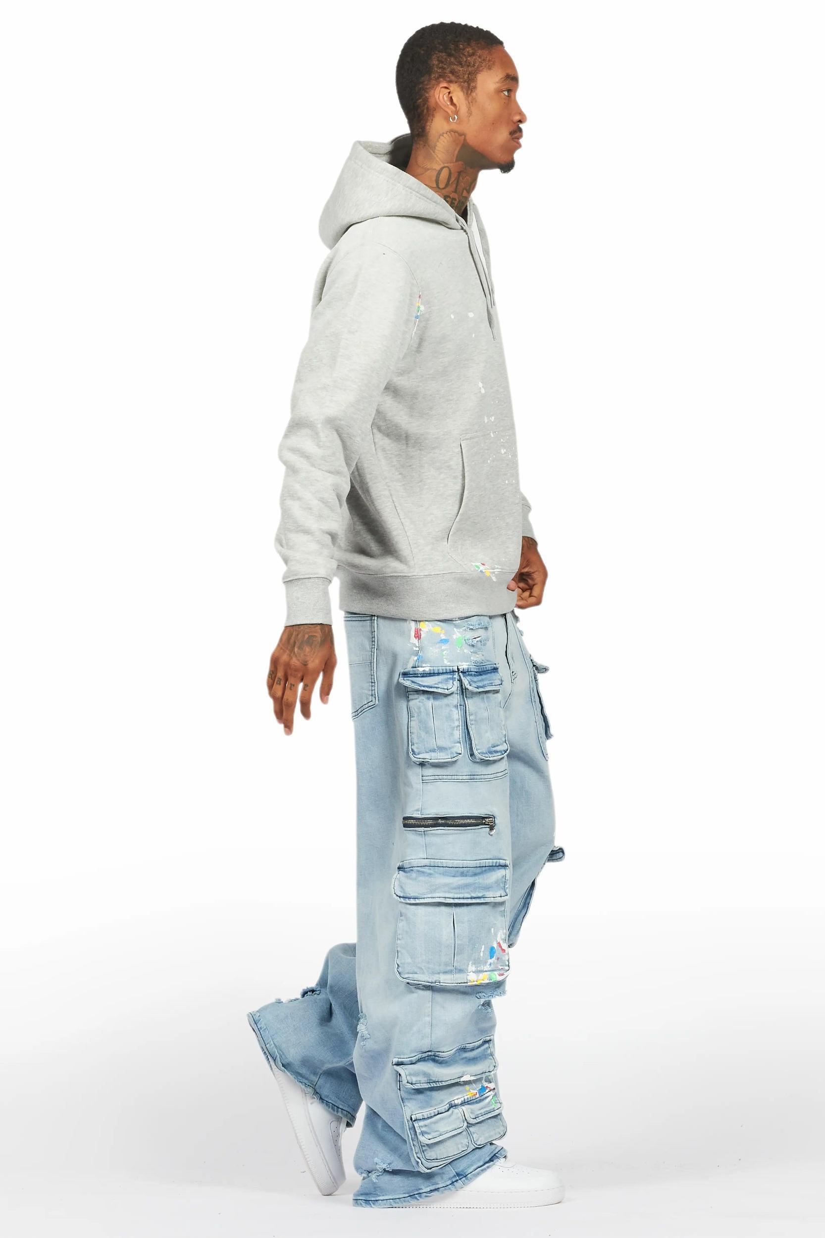 Art Dist Grey/Blue Hoodie/Baggy Fit Jean Bundle Male Product Image