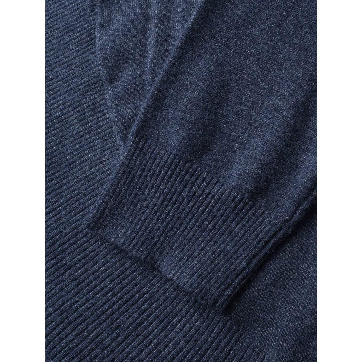Plus Size Supersoft Essentials Textured Lapel Collar Cardigan Midnight Women Casual Loose Long Sleeve Everyday Cardigans BloomChic 12/L Product Image