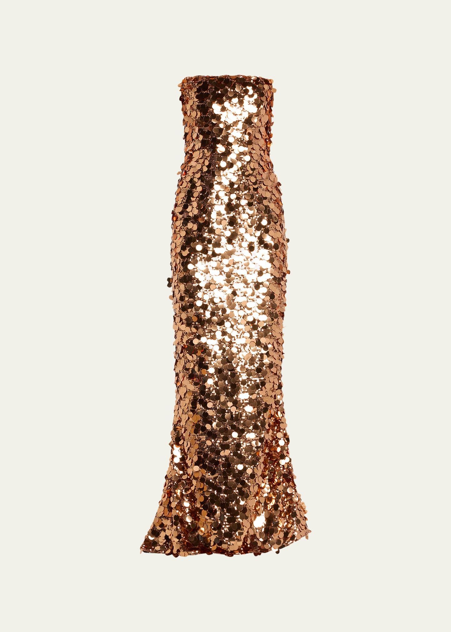 Farah Strapless Sequin Column Gown Product Image
