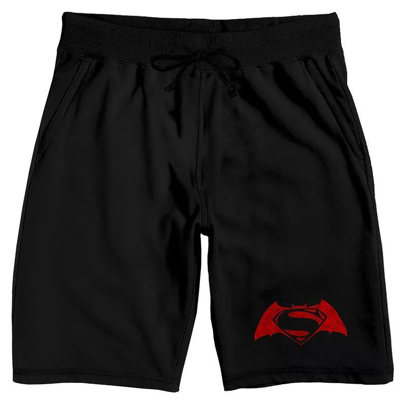 Men's DC Comics Batman Vs. Superman 9" Sleep Shorts, Size: XXL, Black Product Image