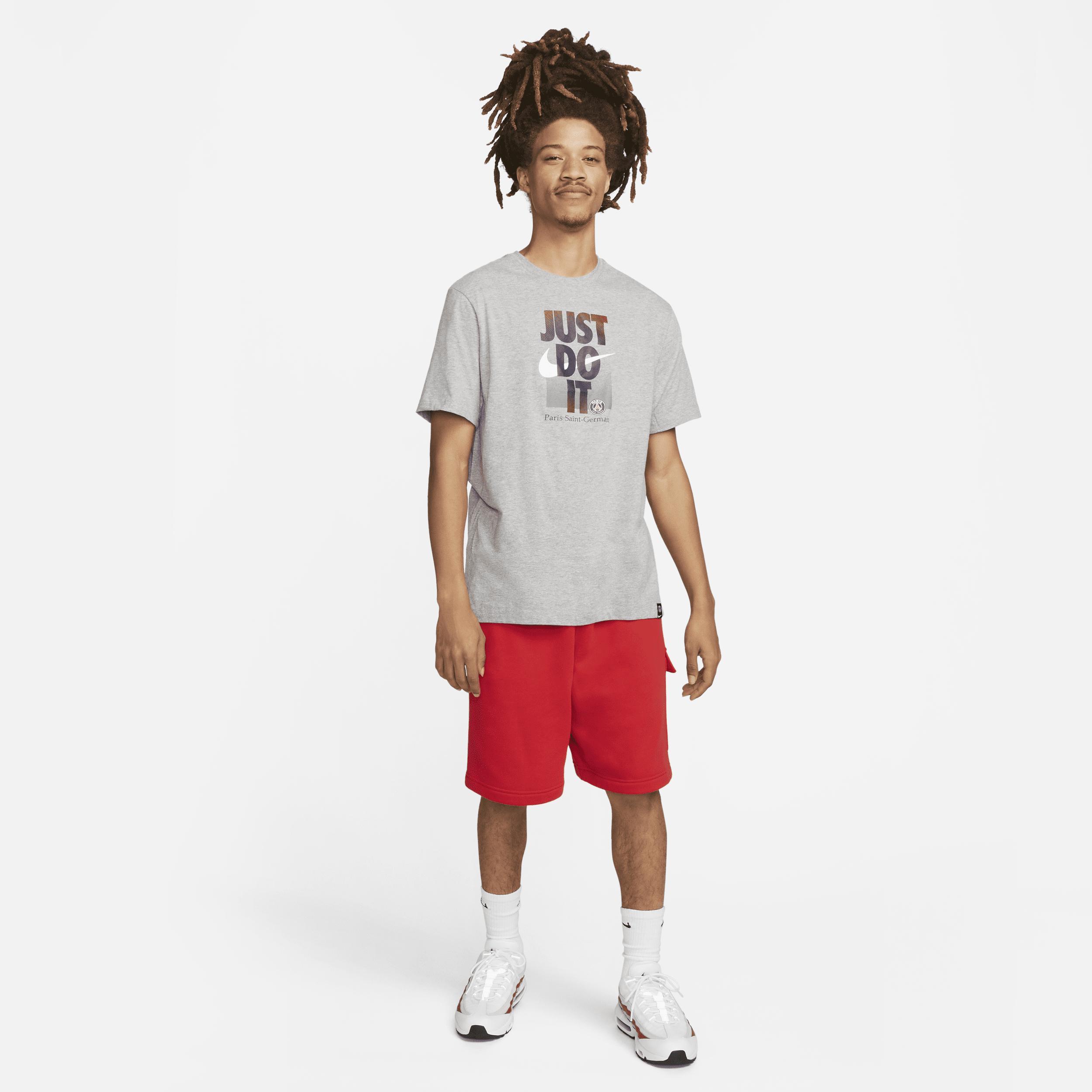 Men's Nike Gray Paris Saint-Germain Just Do It T-Shirt, Size: Small, Psg Grey Product Image