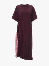 SATIN T-SHIRT DRESS in purple | JW Anderson US  Product Image