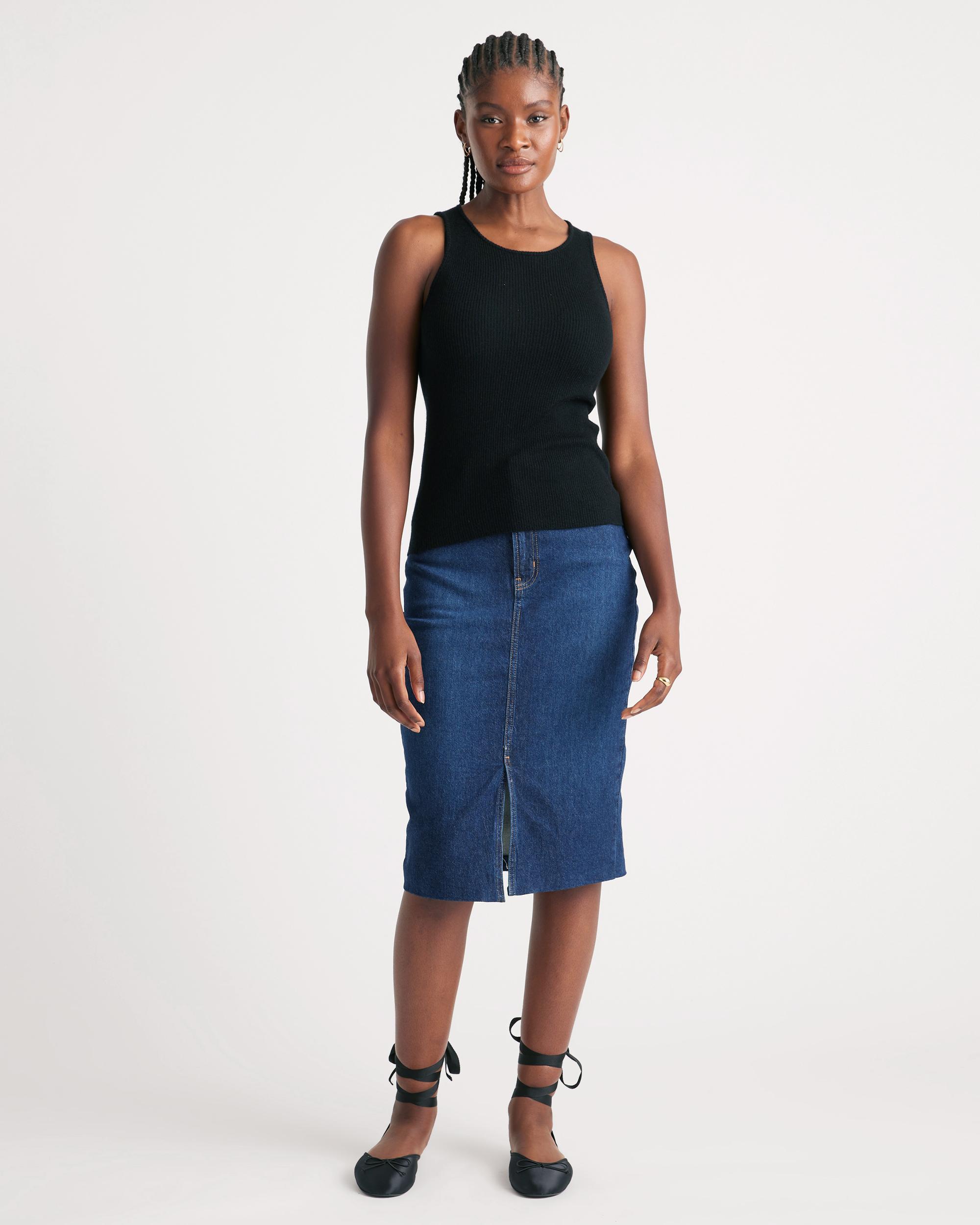 Quince | Women's Featherweight Cashmere Ribbed Tank Top Product Image