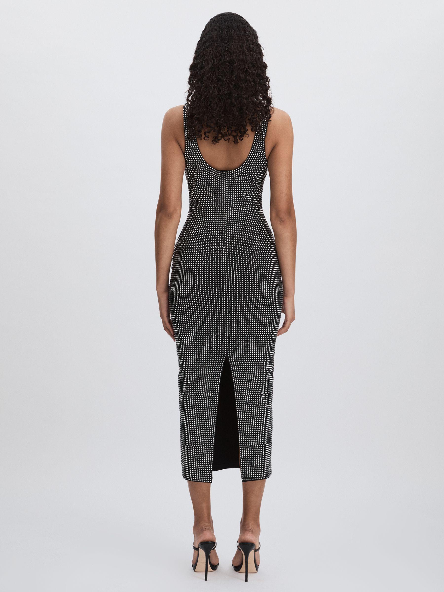 Good American Crystal Bodycon Dress in Black Product Image