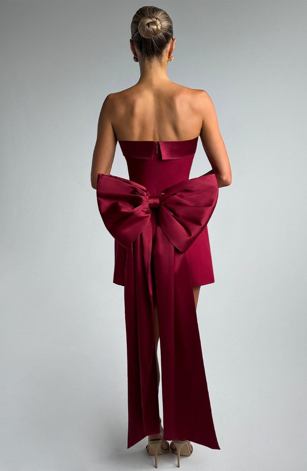 Barbara Mini Dress - Wine Product Image