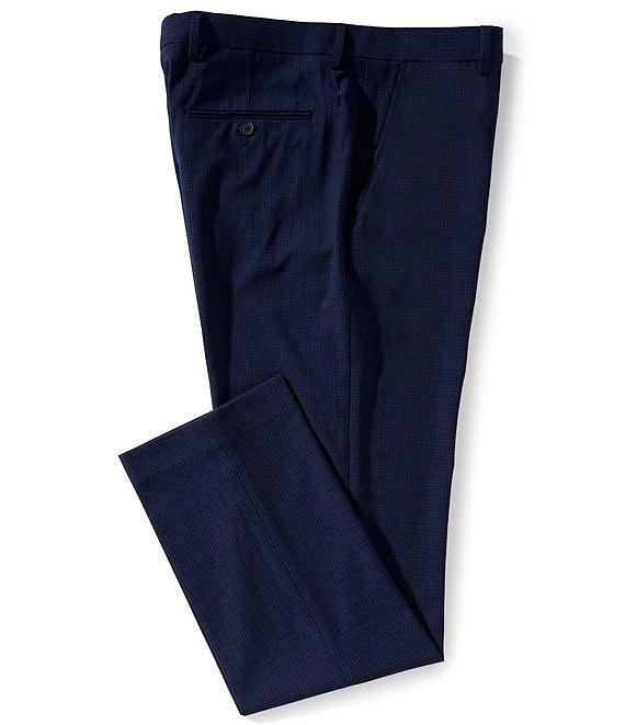 Perry Ellis Mini Check Flat Front Dress Pants Product Image