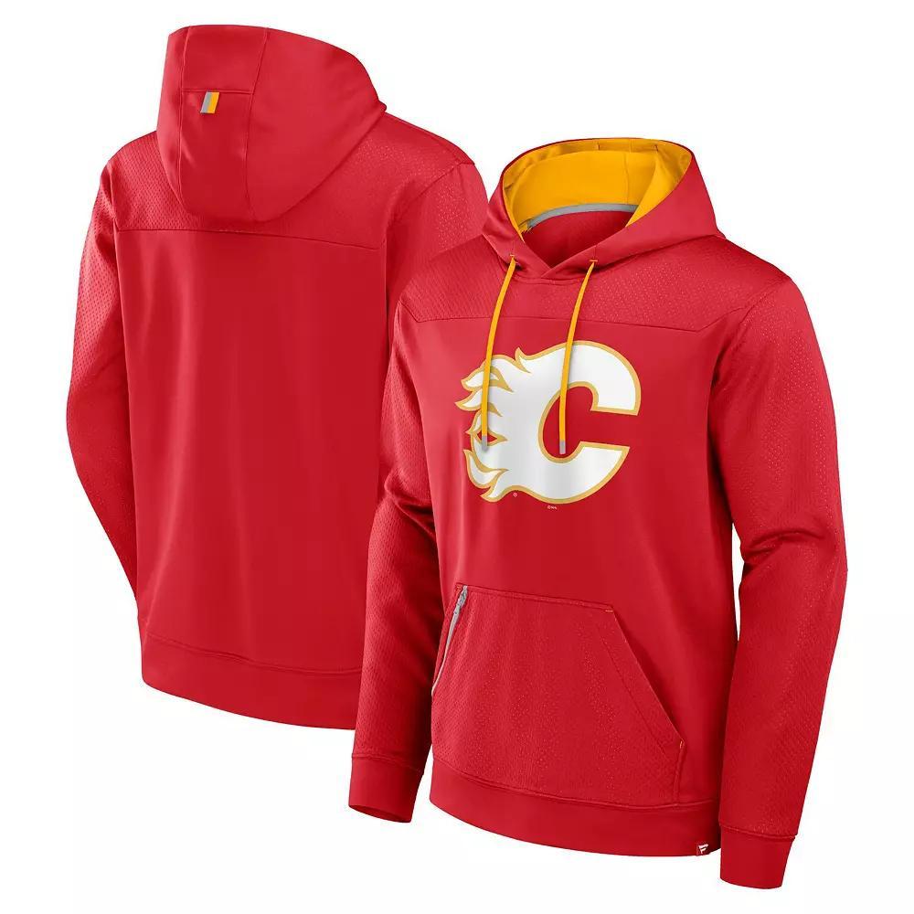 Men's Fanatics  Red Calgary Flames Defender Pullover Hoodie, Size: Large, Flm Red Product Image