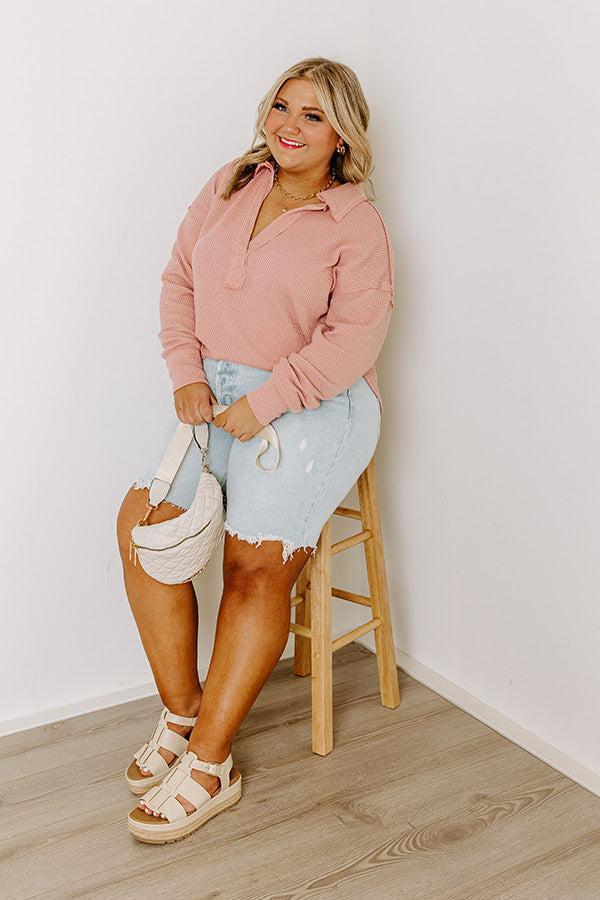 Coffee Run Cutie Shift Top in Light Blush Curves Product Image