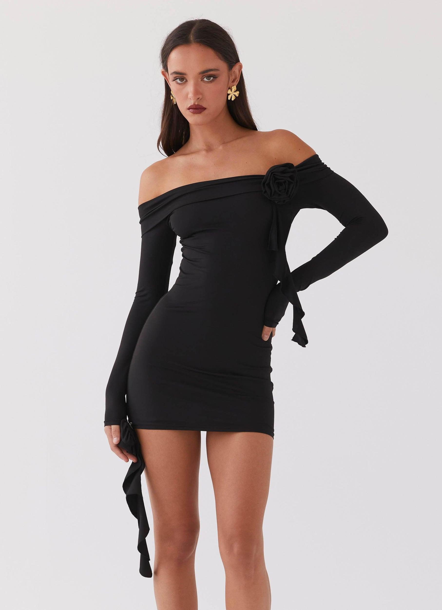 Cecilia Rose Mini Dress - Black Product Image