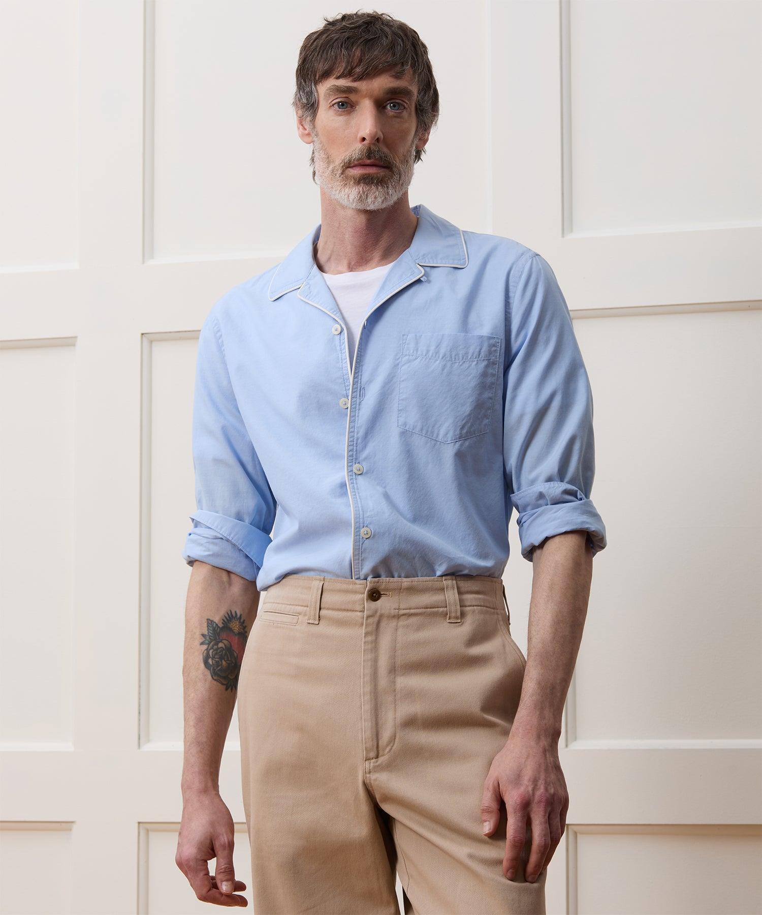Cotton-Silk Pajama Shirt Product Image