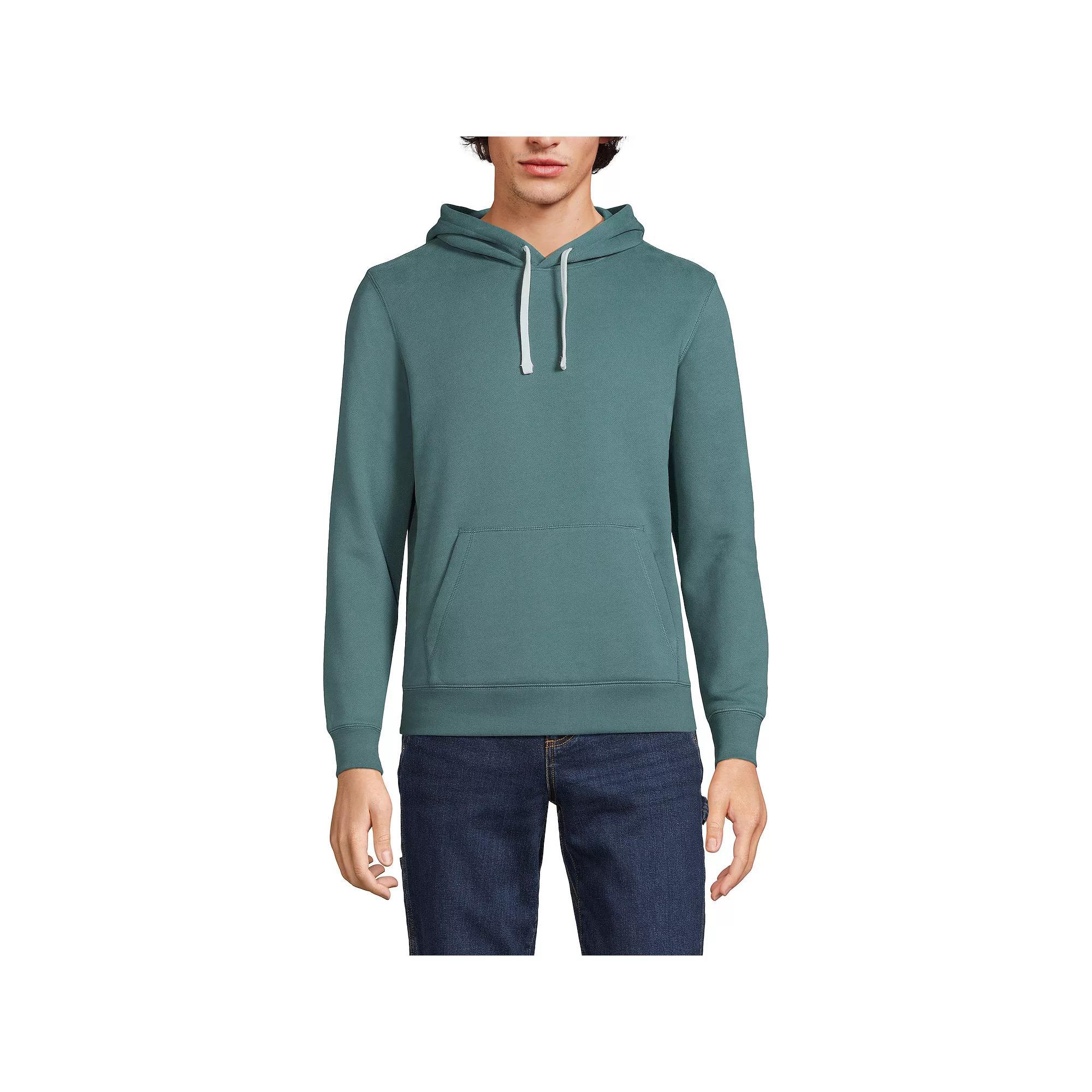 Men's Lands' End Serious Sweaters Pullover Hoodie, Size: XXL, Radiant Blue Product Image