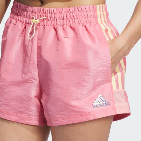 adidas Sunglass Pack Woven Shorts Semi Pink Spark XS Womens Product Image