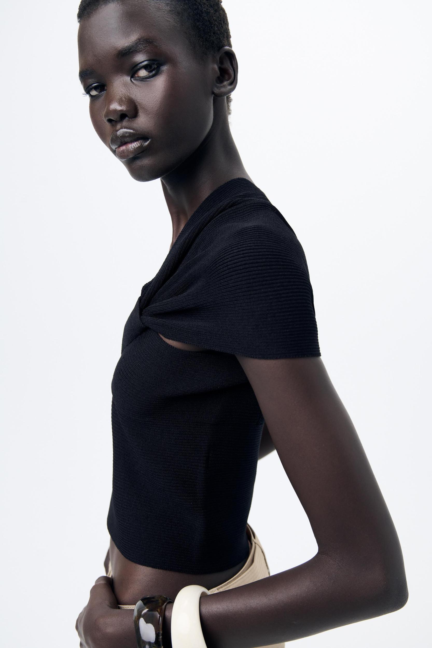 ASYMMETRICAL KNIT TOP Product Image