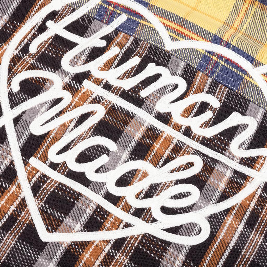 Crazy Check L/S Shirt - Yellow Male Product Image
