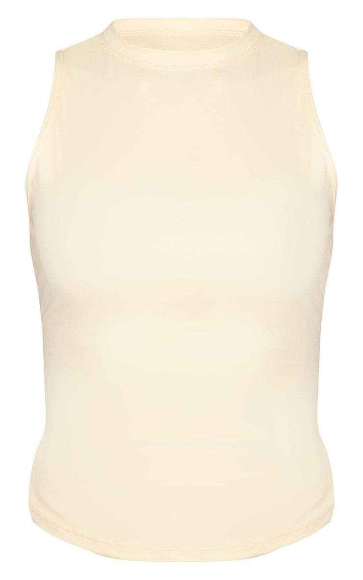 Petite Butter Cream Sculpt Sleeveless Longline Gym Top Product Image