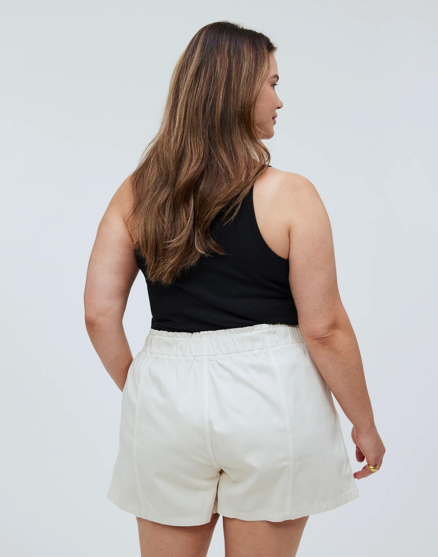 Plus Pull-On Paperbag Shorts: Garment-Dyed Edition Product Image
