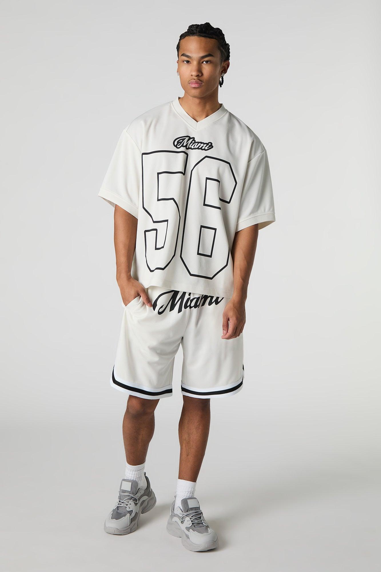 Miami Graphic Mesh Football Jersey Male Product Image