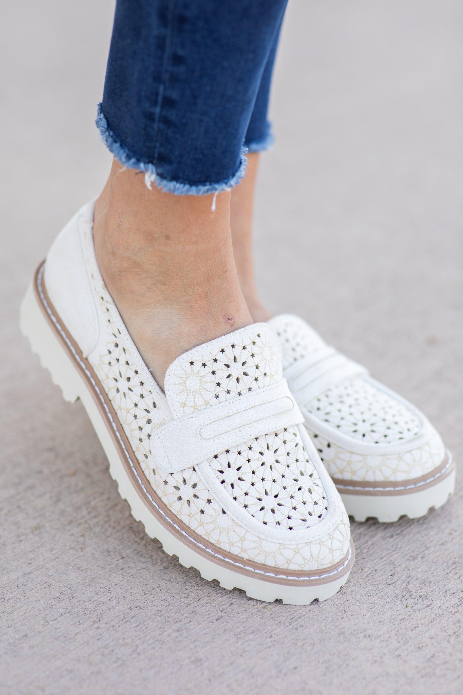 Suede Intricate Detail Platform Oxford Loafers Product Image