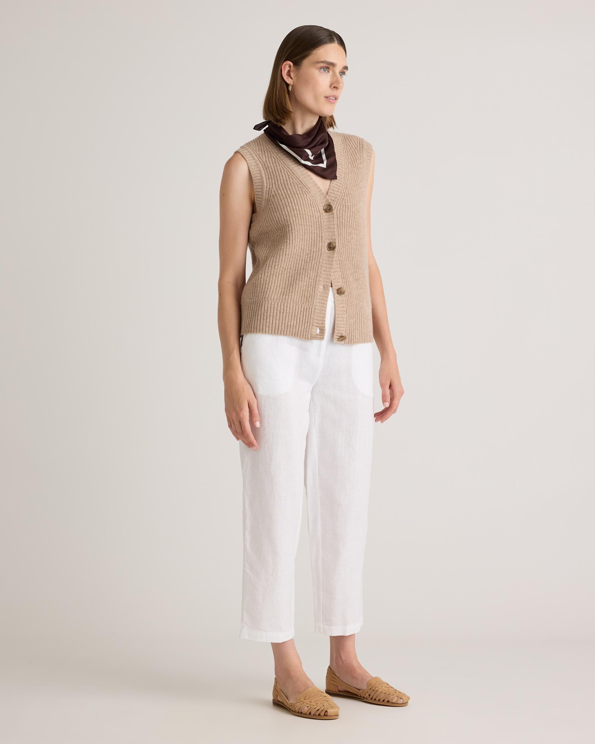 Quince | Women's Mongolian Cashmere Fisherman Sweater Vest Size XL Product Image