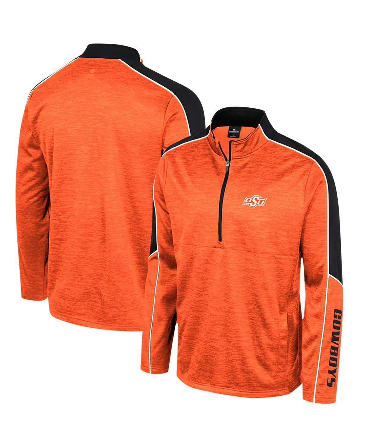 Men's Colosseum Orange Oklahoma State Cowboys Marled Half-Zip Jacket, Size: XL Product Image