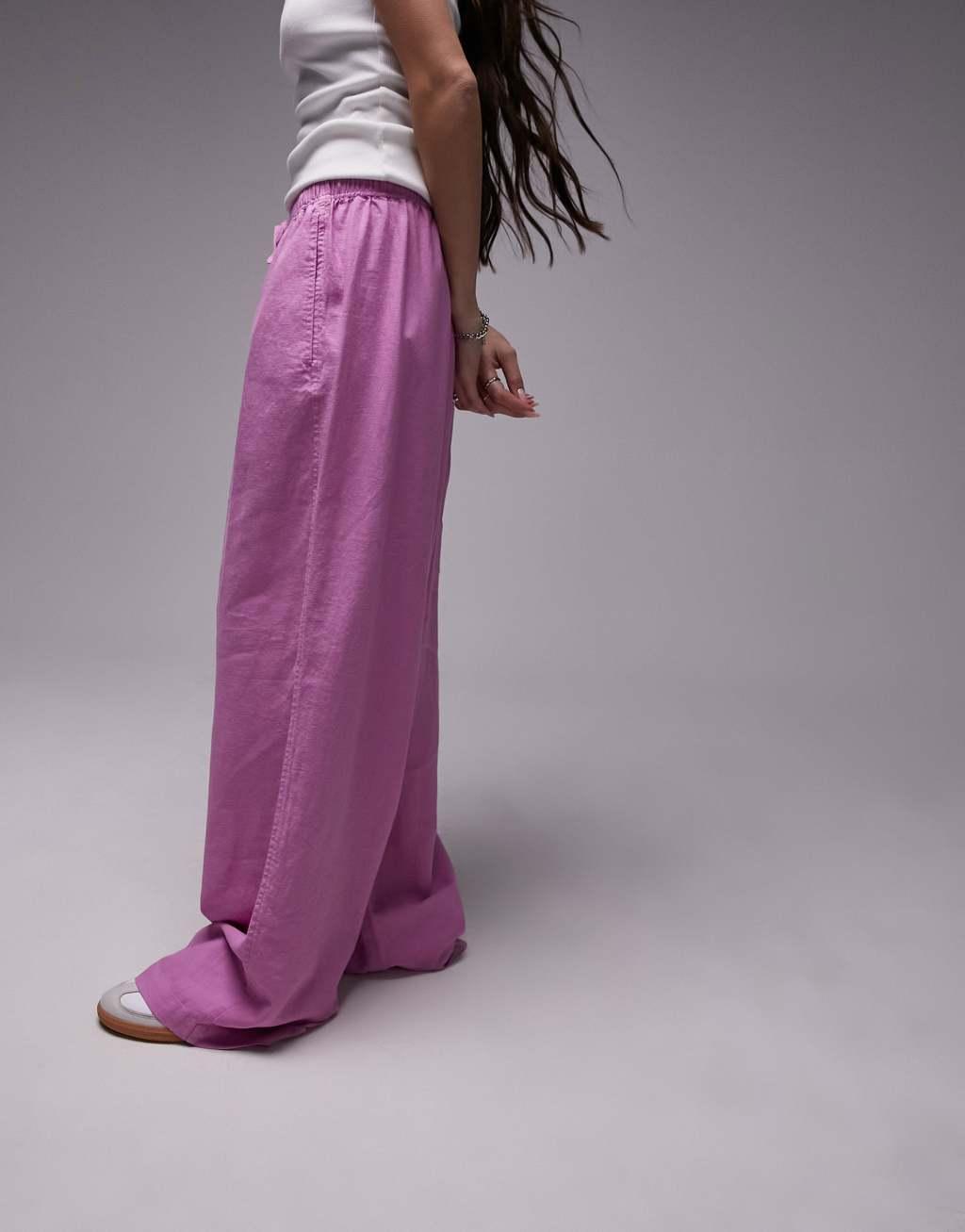 Topshop linen blend balloon pants Product Image