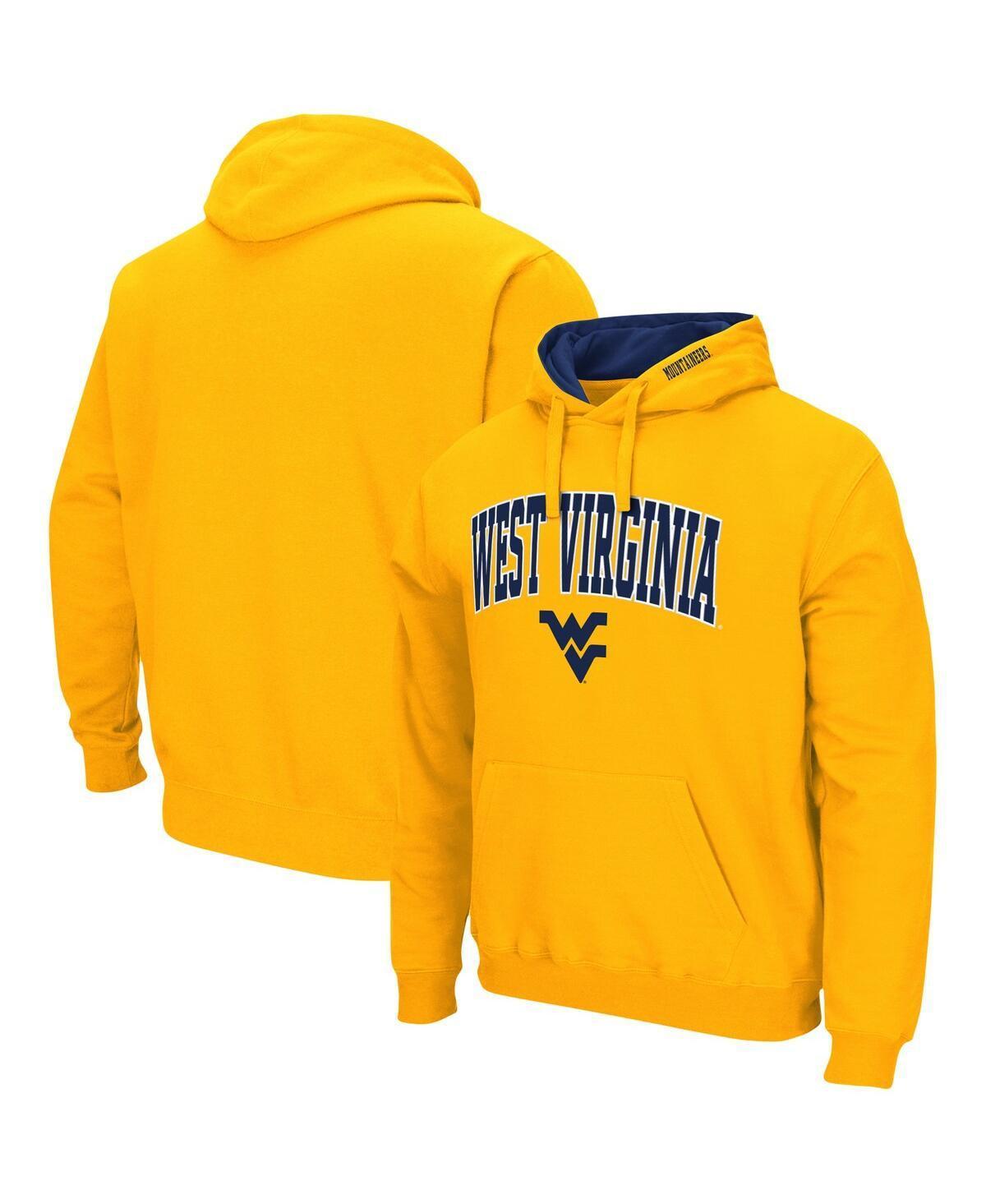 Men's Colosseum Gold West Virginia Mountaineers Arch & Logo 3.0 Pullover Hoodie, Size: Large Product Image