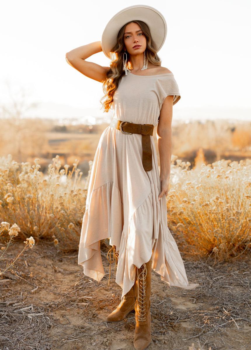 Pilar Dress in Light Taupe Female Product Image
