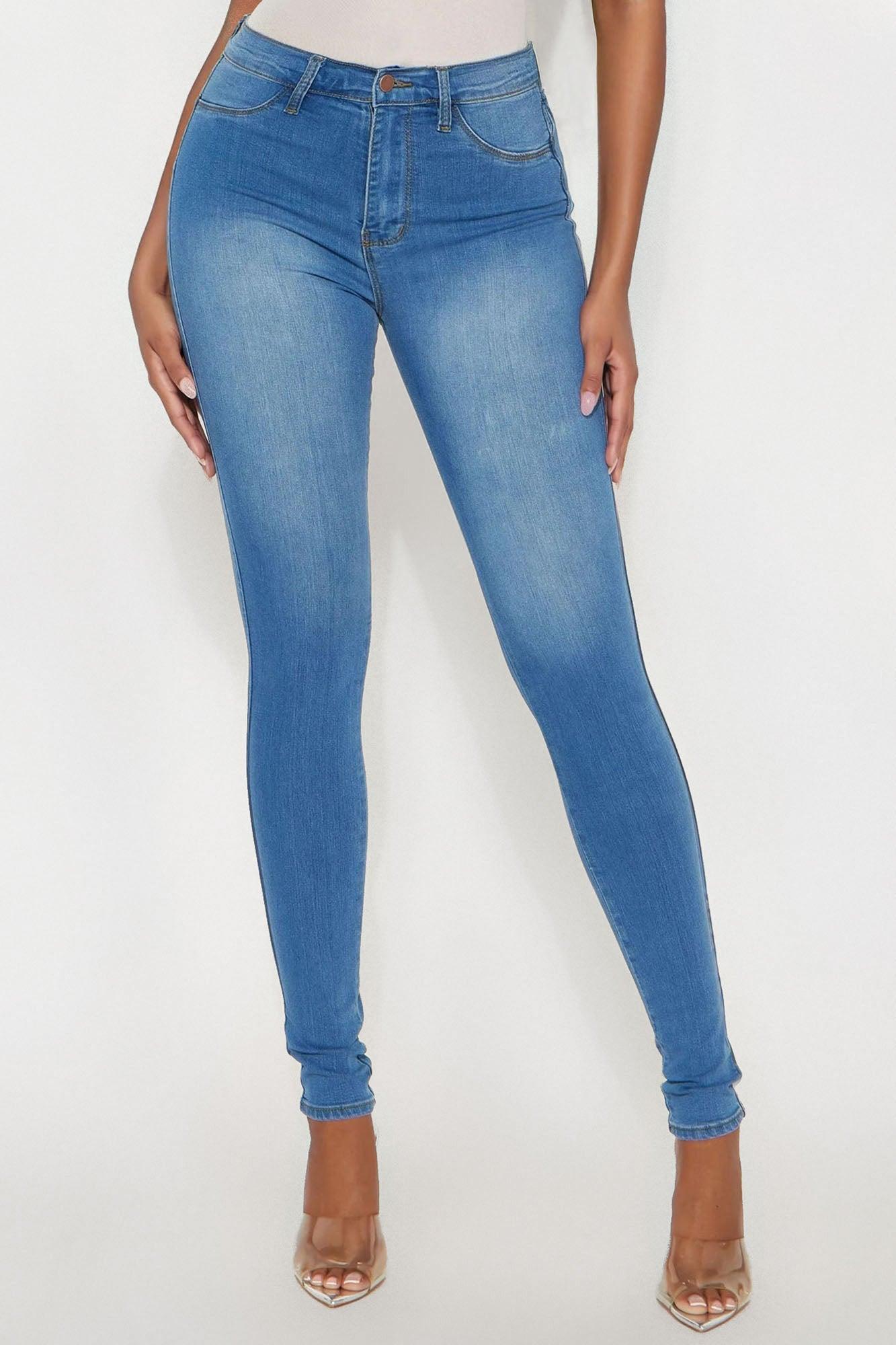 Tall Classic Beauty Booty Lifter Skinny Jeans - Medium Blue Wash Product Image