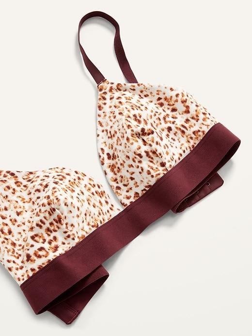 Supima® Cotton-Blend Triangle Bralette Top Product Image