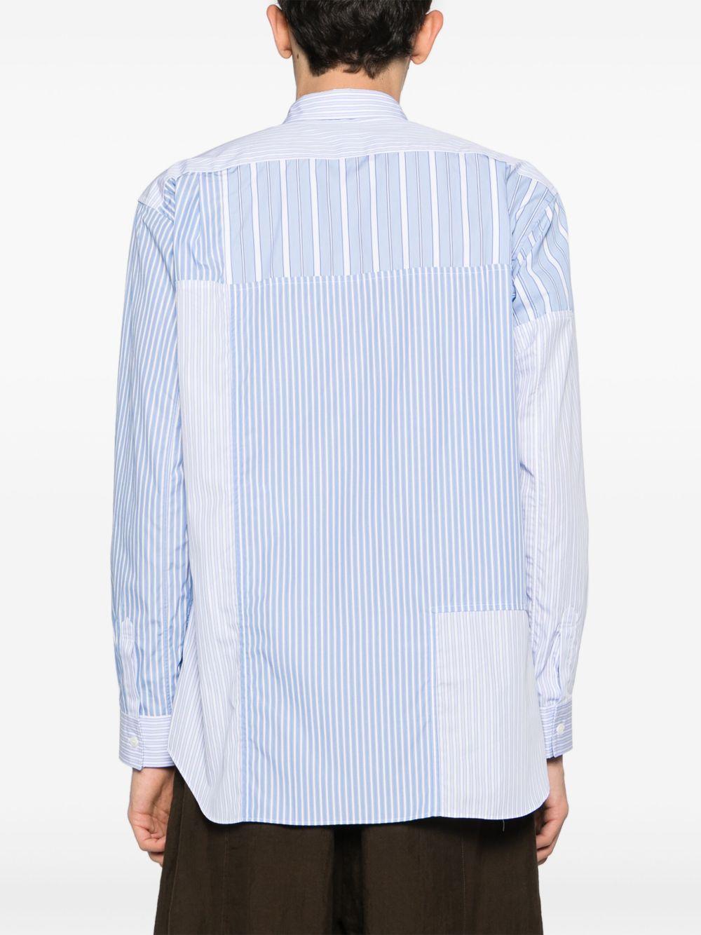 mixed-prints panelled shirt Product Image