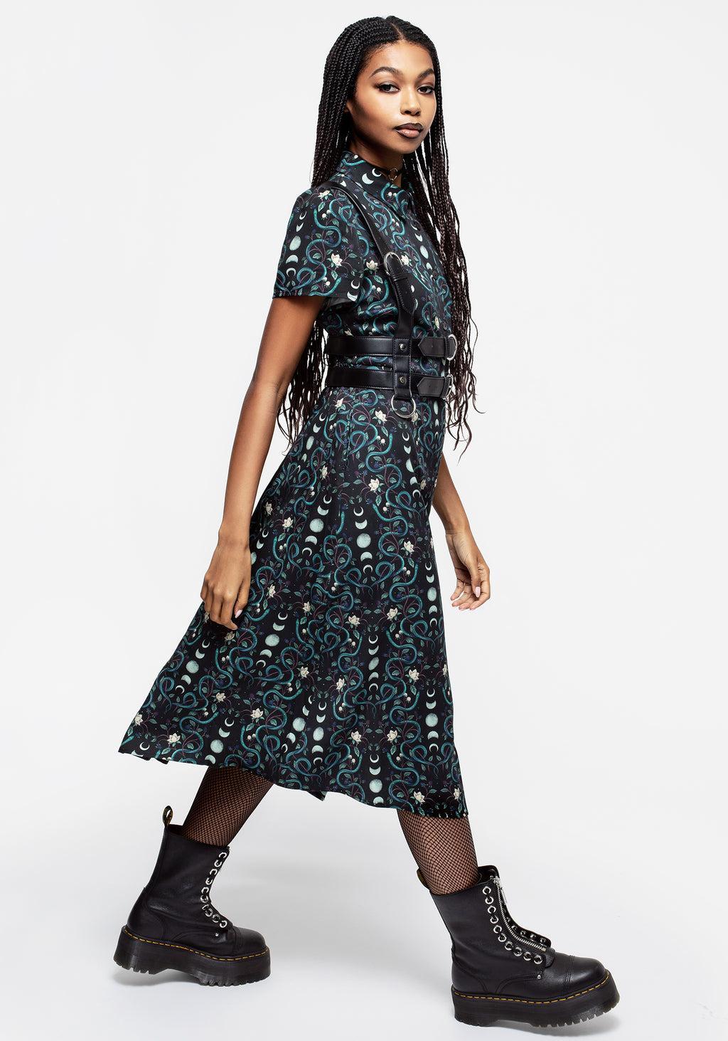 Pythia Print Midi Shirt Dress Product Image