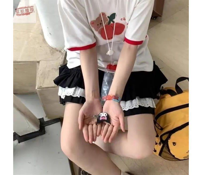 Two Tone Pleated Skort Product Image