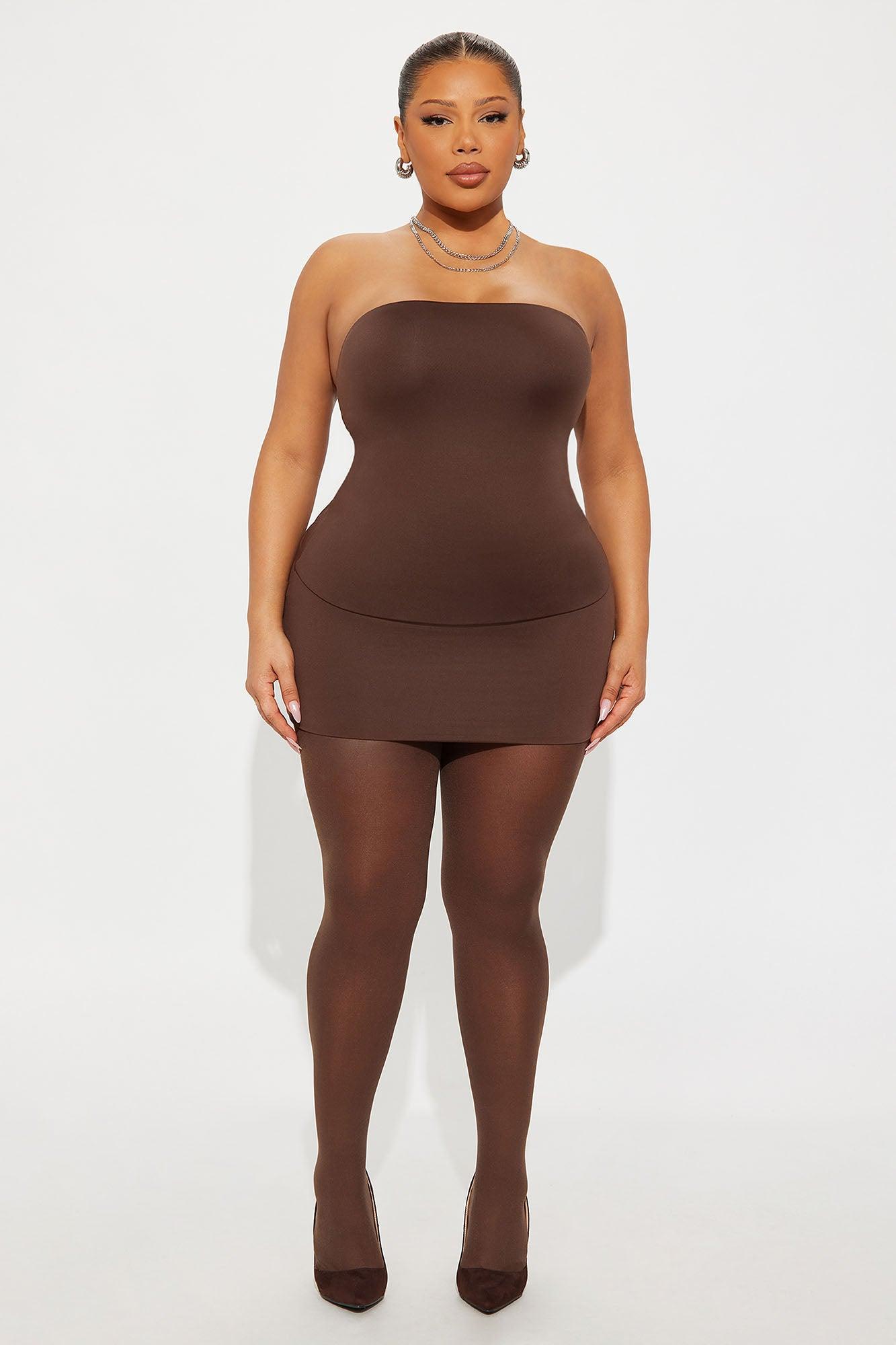 Contour Double Lined Tube Top - Chocolate Product Image