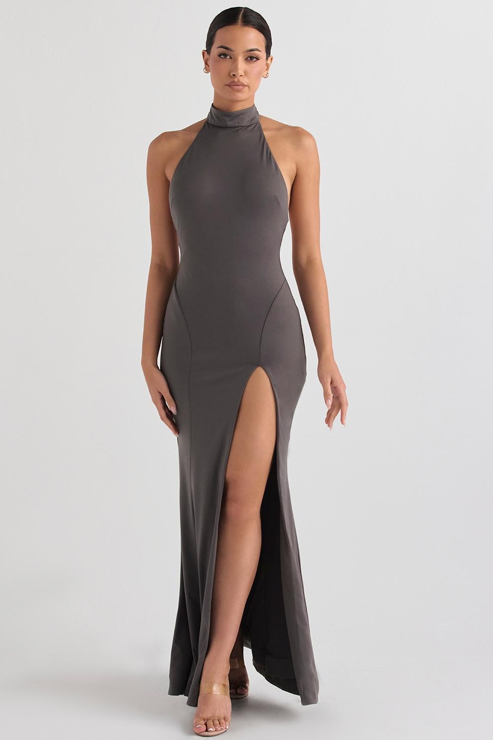 Fleur  shadow satin strapless gown Product Image