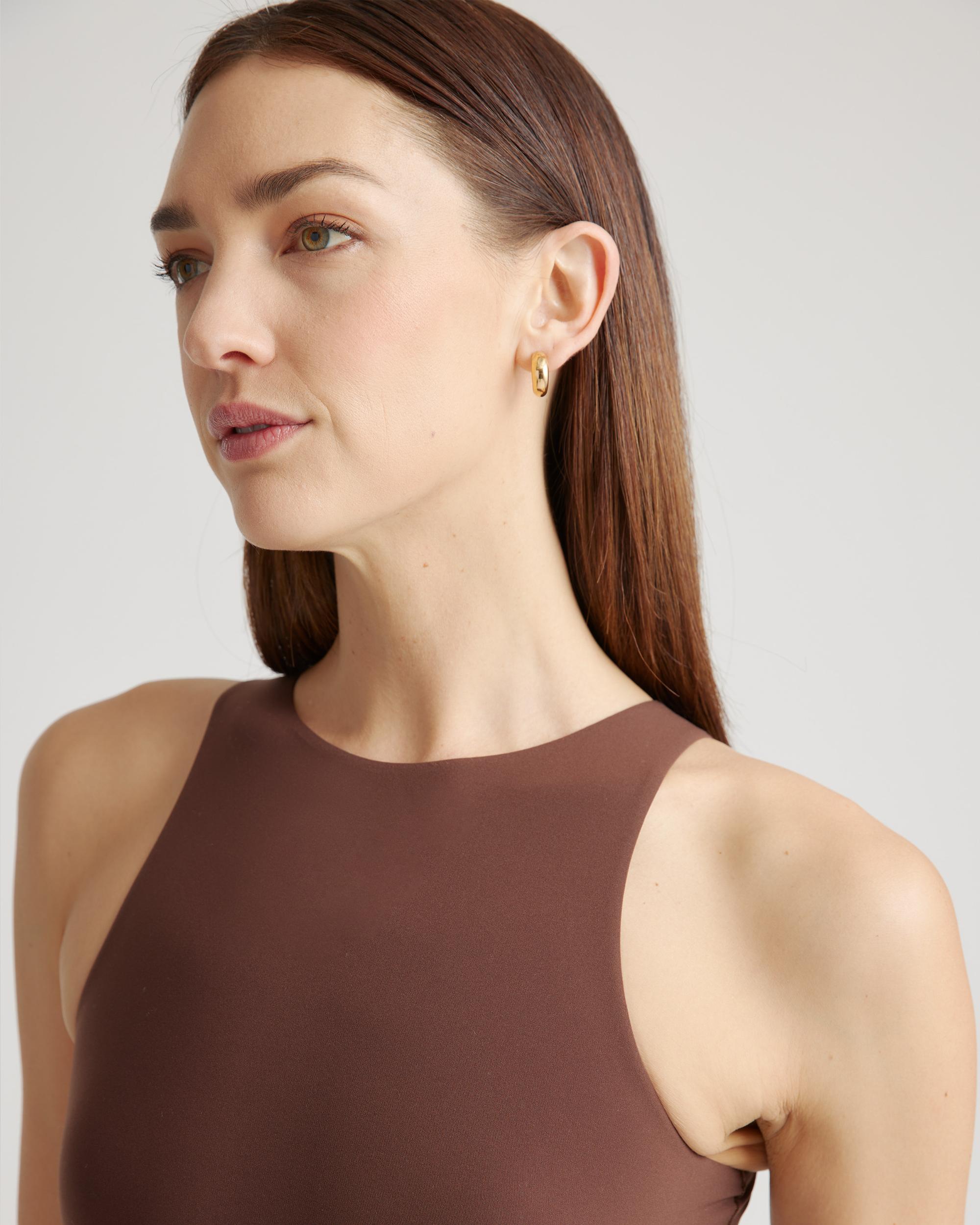 Quince | Women's Second Skin High Neck Bodysuit Nylon/Spandex Product Image