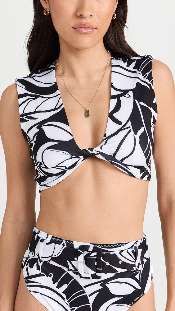 Ramy Brook Palm Printed Olivia Bikini Top | Shopbop Product Image
