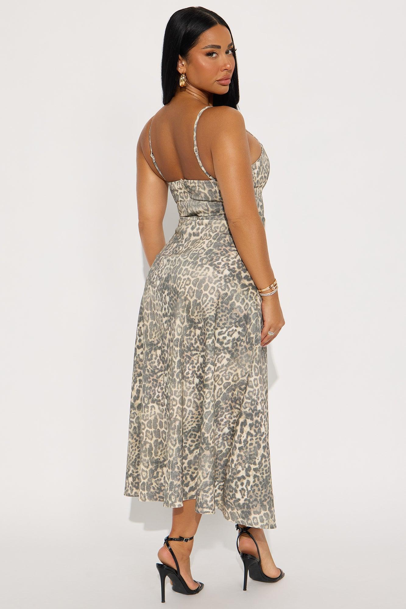 Wildest Dreams Midi Leopard Dress - Leopard Product Image