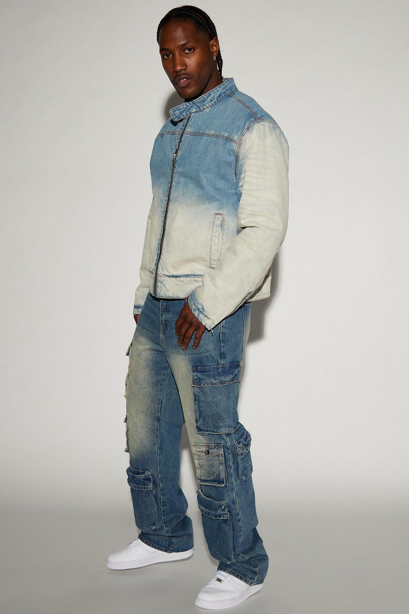 Stay Looking Rigid Straight Carpenter Jeans - VintageBlueWash Product Image